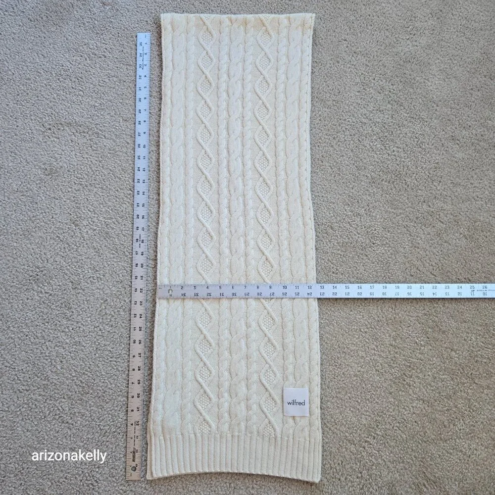 Wilfred Merino Cotton Cable Knit Scarf